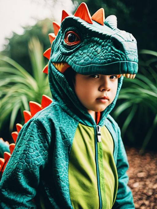 Whimsical Dinosaur Costume Photography Shoot