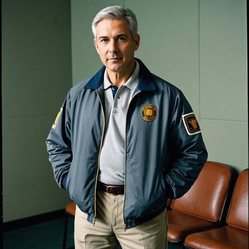 Middle-aged man in vintage coach jacket