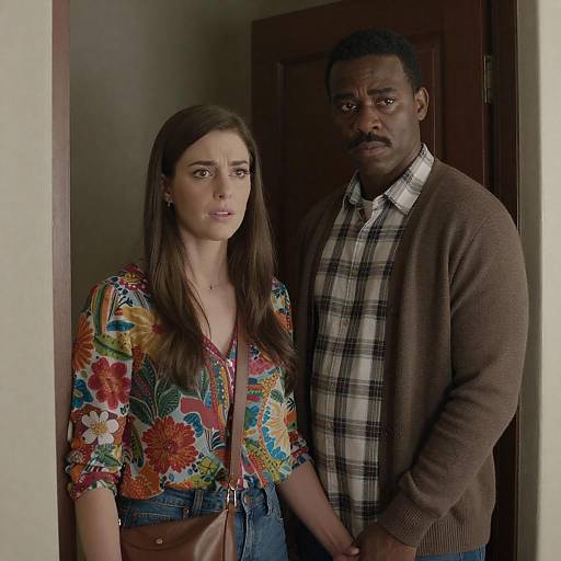 Emotional Moment in a Doorway