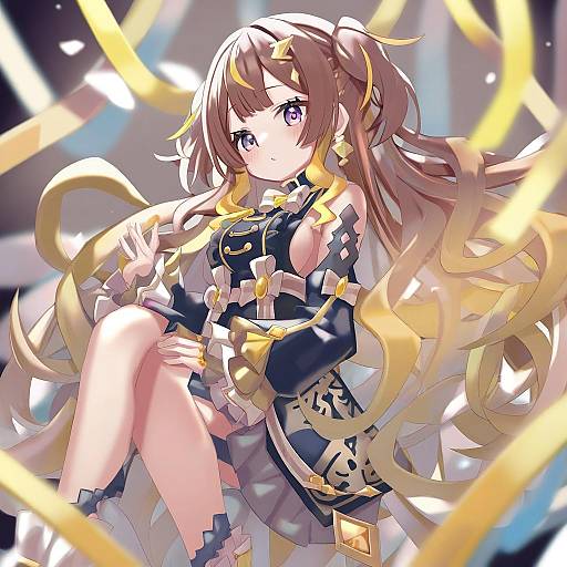 Illustration of Anya melfissa (1st costume), hololive in the style of Shino (eefy)