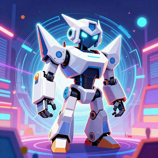 Futuristic Geometry Dash Robot Design