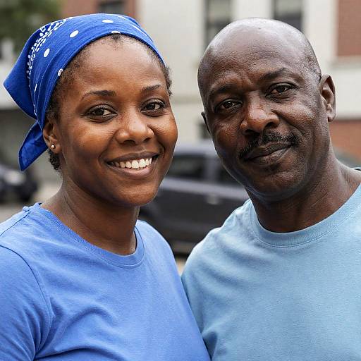Close-Up Portrait of Smiling Couple