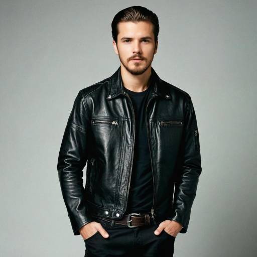 Stylish Male Portrait with Leather Jacket