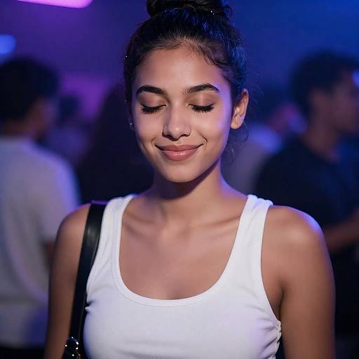 Nightclub Portrait of Young Woman