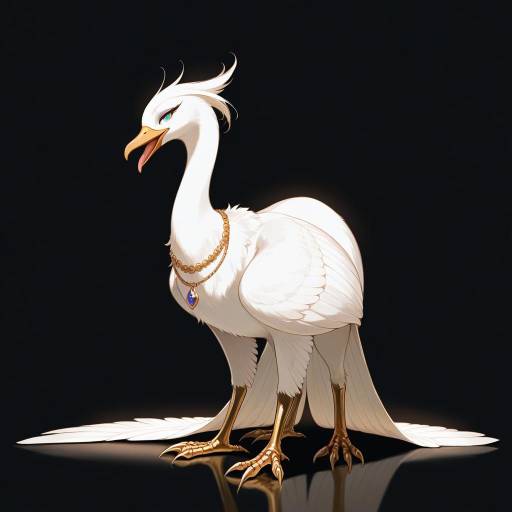 Graceful Swan Portrait with Jewelry Graceful Swan Portrait with Jewelry