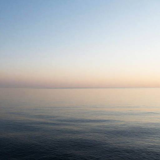 Serene Dawn Over Calm Ocean Bay