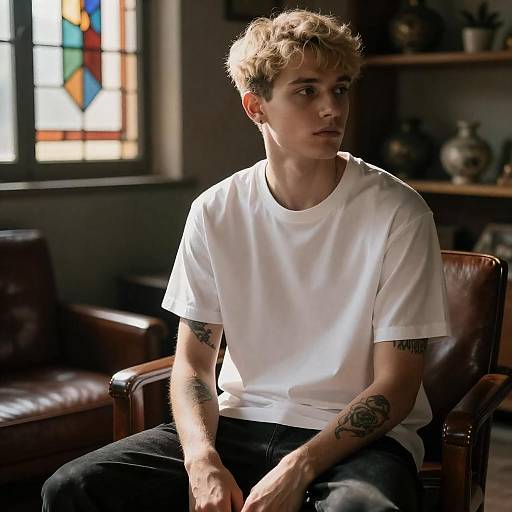 Portrait of a Young Man in Shadows