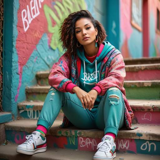 Vibrant Urban Portrait of a Stylish Woman