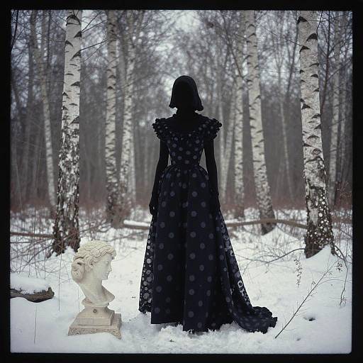 Photonegative Birch Forest, Polkadot Couture Ruins