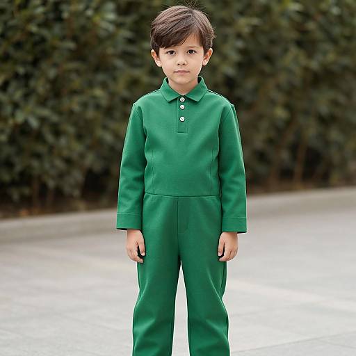 Realistic Male in Green Jumpsuit