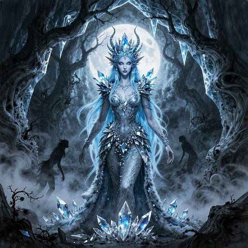 Ethereal Ice Witch in Glacier Cavern