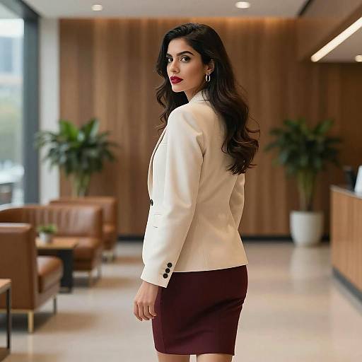 Confident Latina Businesswoman in Modern Office