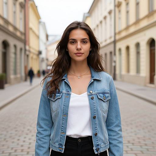 Confident Woman on European Street