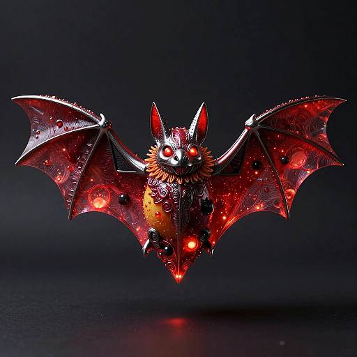 Neon Fruit Bat Cyberpunk Photoreal Tragedy