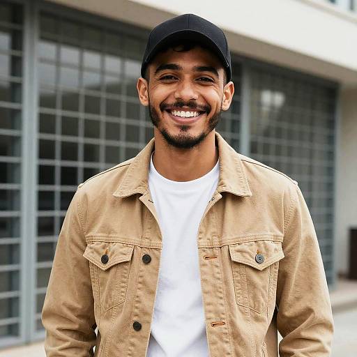 Bright Outdoor Portrait of Young Man