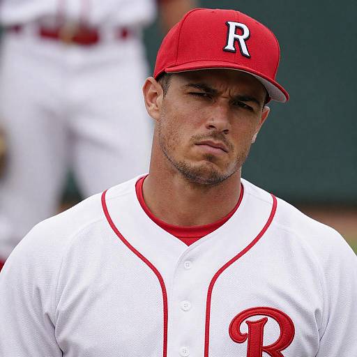 Athletic Man in Baseball Gear Portrait