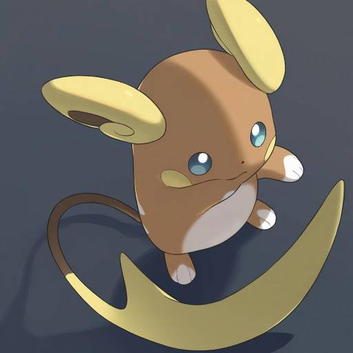 Illustration of Alolan raichu, pokemon in the style of Himura kiseki