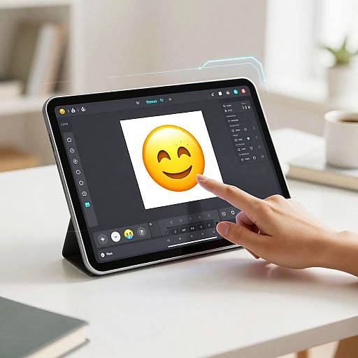 Futuristic Emoji Remover Interface