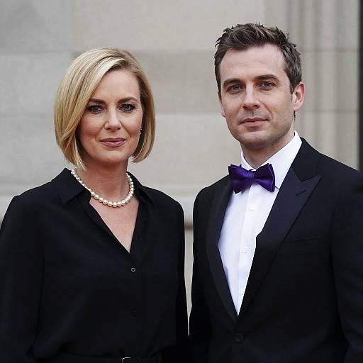 Man and Woman in Formal Attire