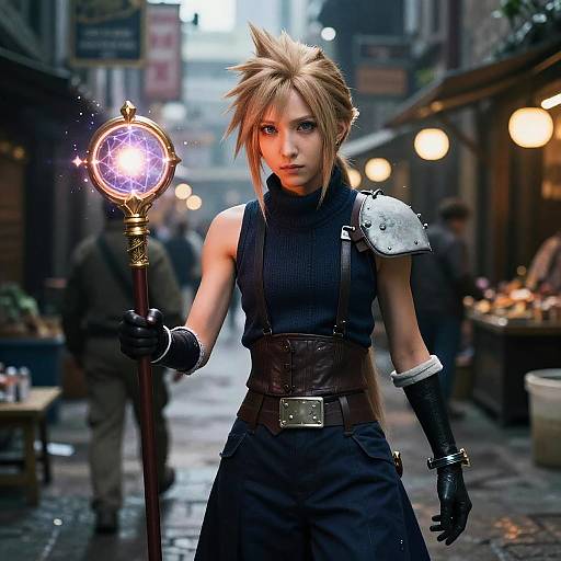 Cinematic Guardian: Aerith and Cloud's Journey