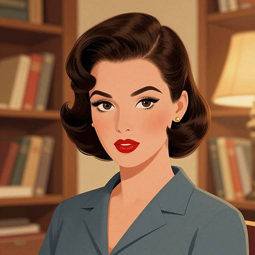 1950s Vintage Woman Illustration