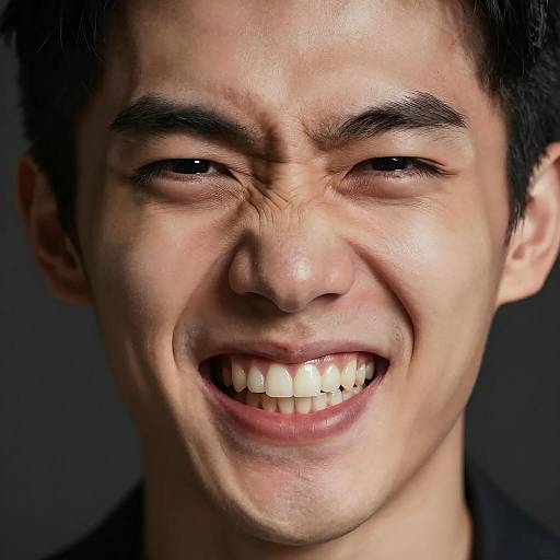 Grimace Portrait with Glossy Teeth