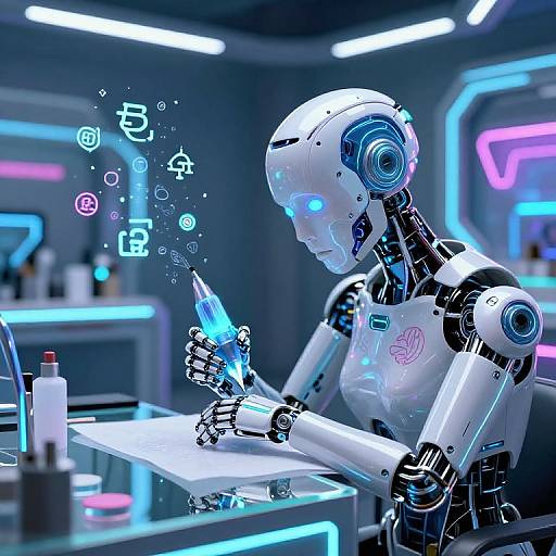 Cybernetic AI Tattoo Artist Concept