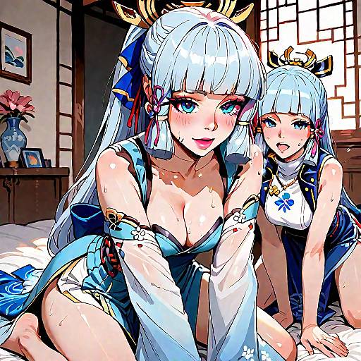 Emotional Anime Scene with Two Girls