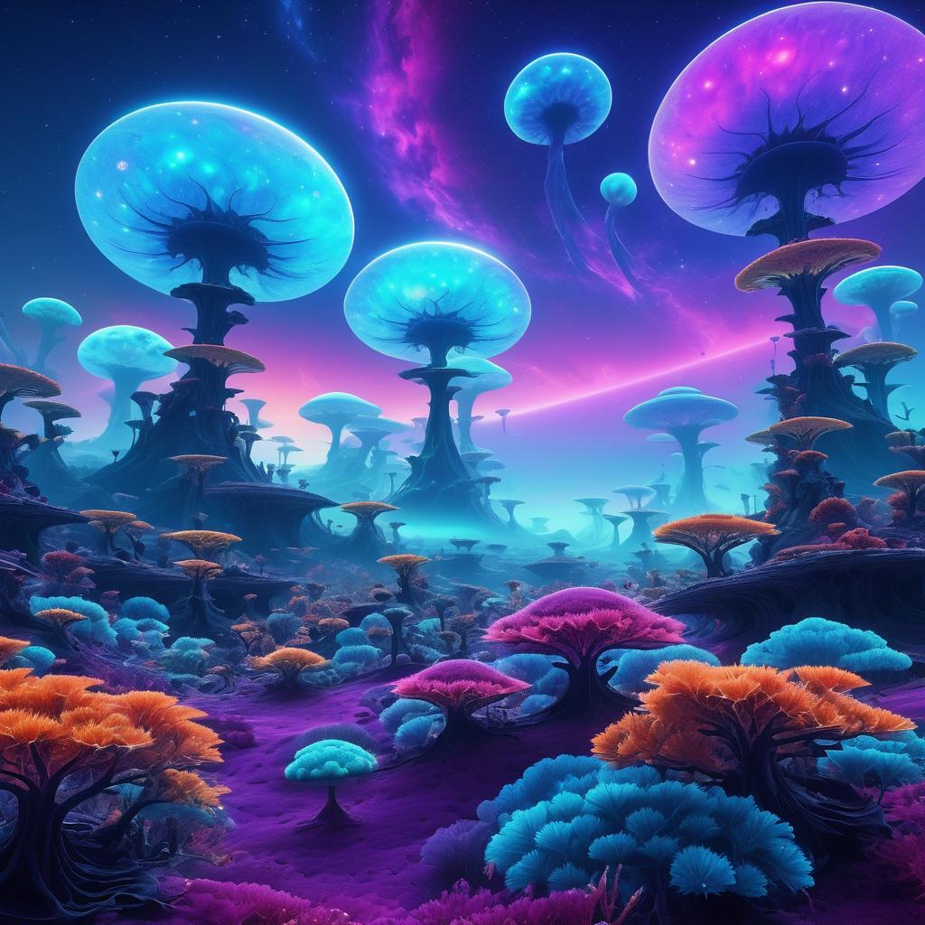 Surreal Alien Fractal Landscape Adventure