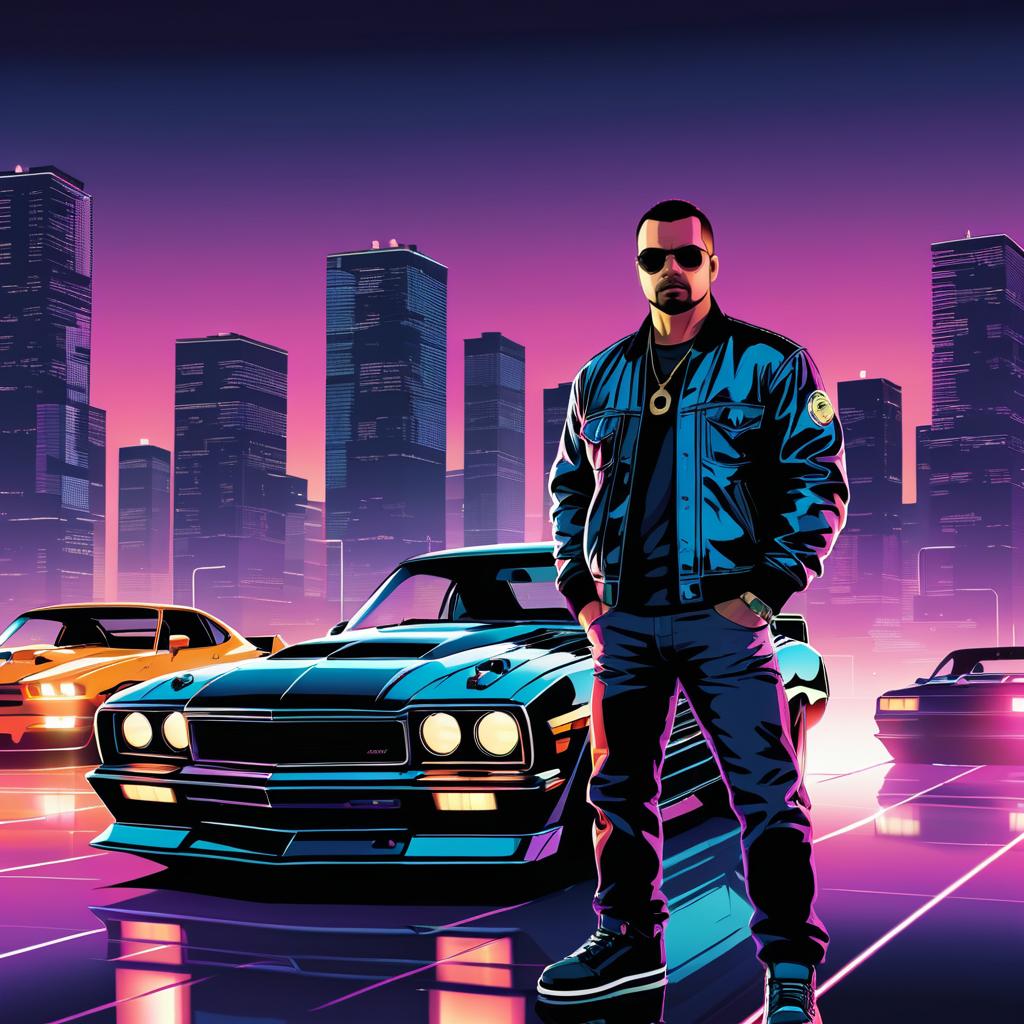 Twilight Street Racer Illustration