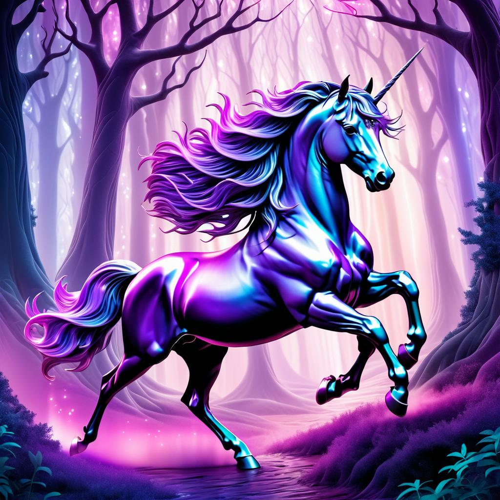 Mystical Unicorn in Enchanted Forest