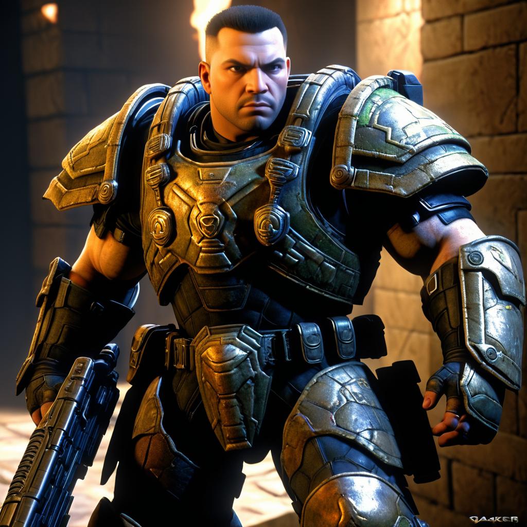 Photorealistic Sarge from Quake