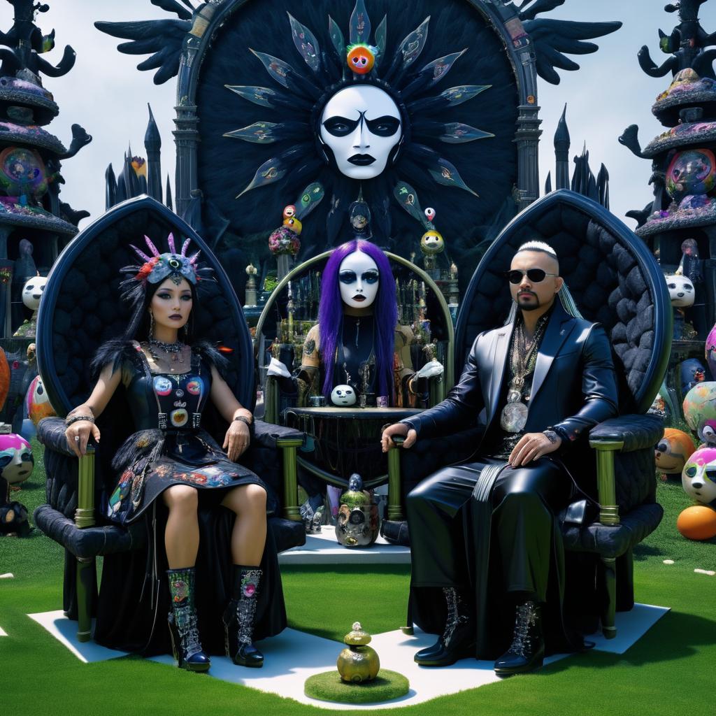 Surreal Thrones of Raven and Coyote