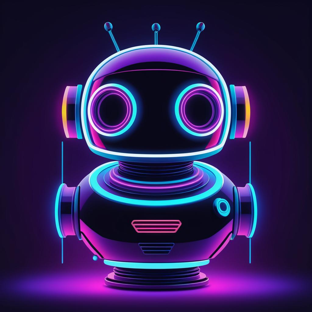 Elegant Retro-Futuristic Minimalist Robot Design