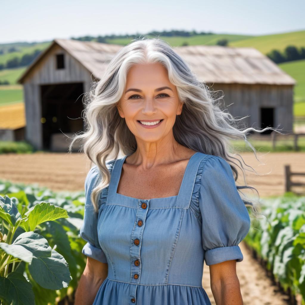 Charming Old Italian Nona on Farm