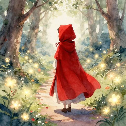 Whimsical Red Riding Hood Forest