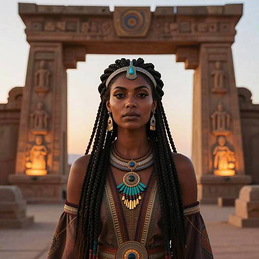 Beautiful Vulcan Woman in Ceremonial Attire