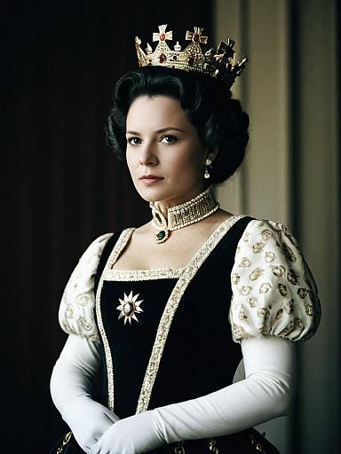 Woman in Regal Queen Costume