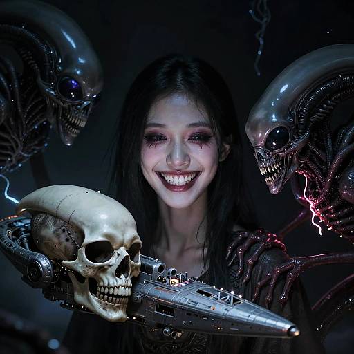 Surreal Giger-Inspired Erotic Alien Dreamscape