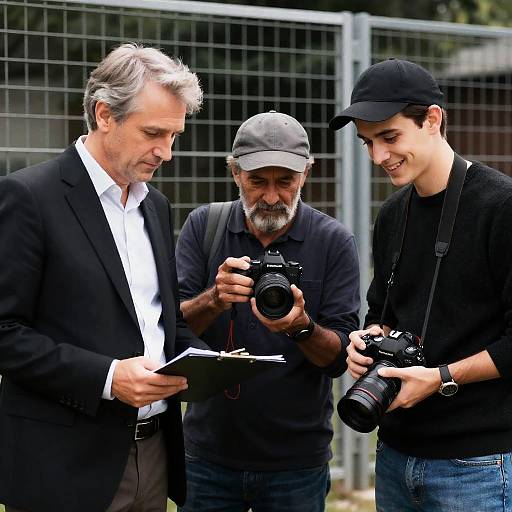 Candid Interaction Among Photographers