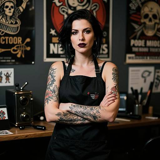 Confident Female Tattoo Artist Portrait