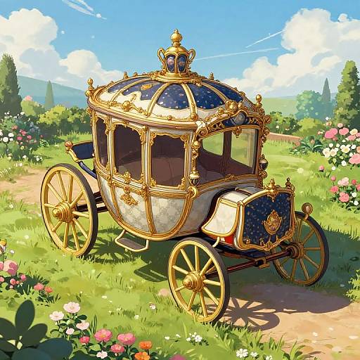 Fantasy Luxury Carriage in Garden