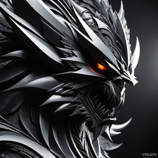 Raw Artistic Expression of Chaos and Fear