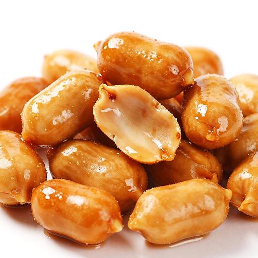 Close-Up of Glazed Caramel Peanuts