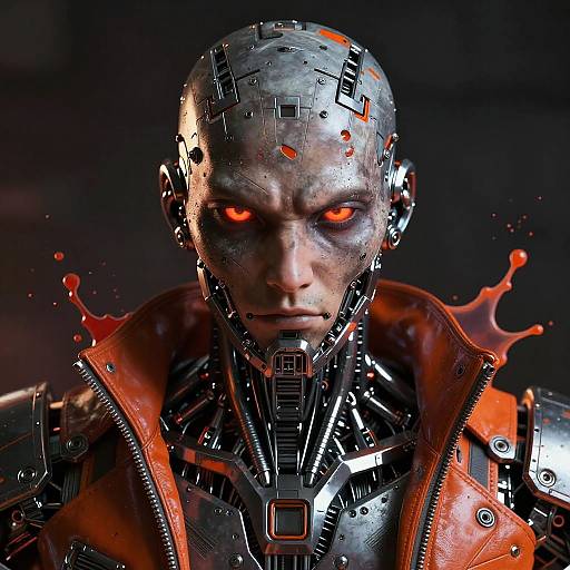 Intricate Cyberpunk Gangster Portrait Design