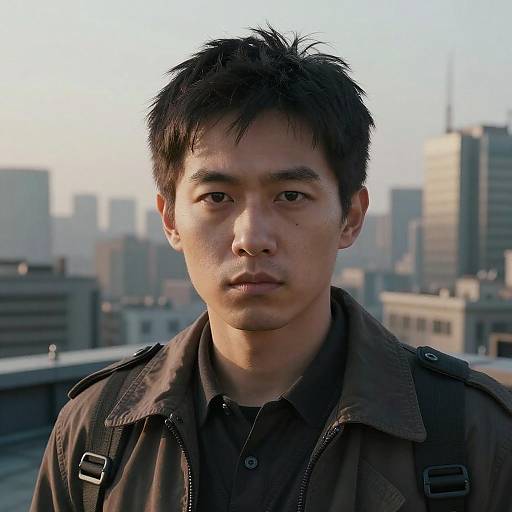 Ultra-Detailed Portrait of a Dystopian Detective