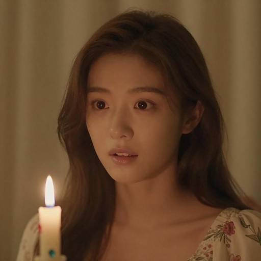 Candlelit Portrait of a Young Woman