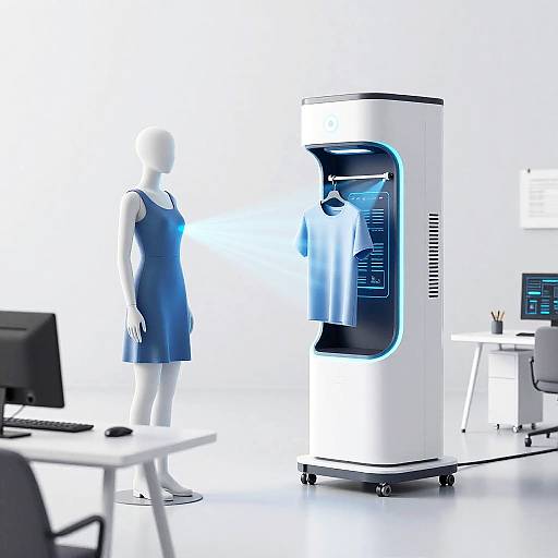 AI Clothes Removal Tech Illustration