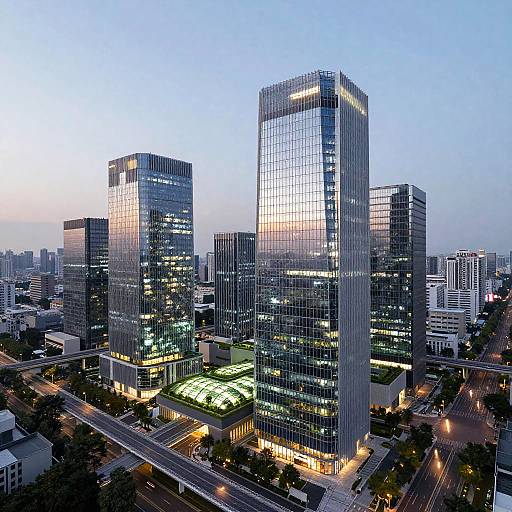 Futuristic Transparent Photovoltaic Skyscrapers