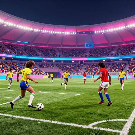 Neon 1970s World Cup Match